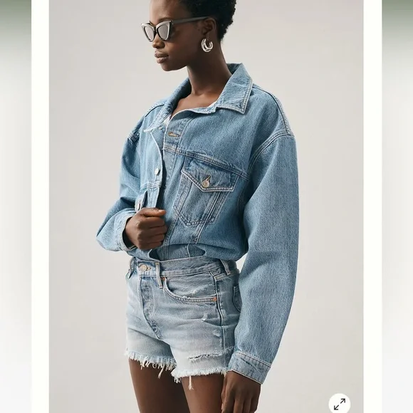 AGOLDE Parker cut off denim shorts 2,5” - Picture 3 of 13